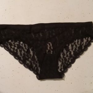 Victoria secret- Black Sheer Leopard Heart Print Bikini Style-M